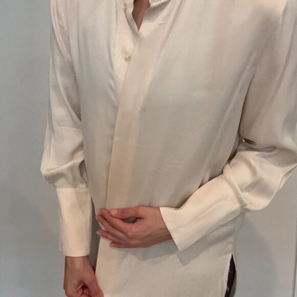 MANGO oversized satin shirt, size XS - Picture 1 of 9